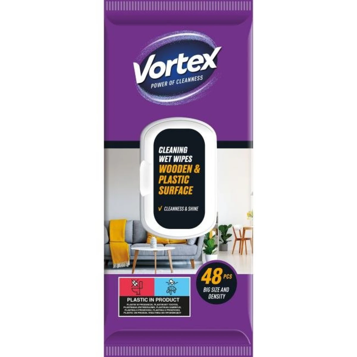 Vlhčené utierky na drevené povrchy, 48 ks 
