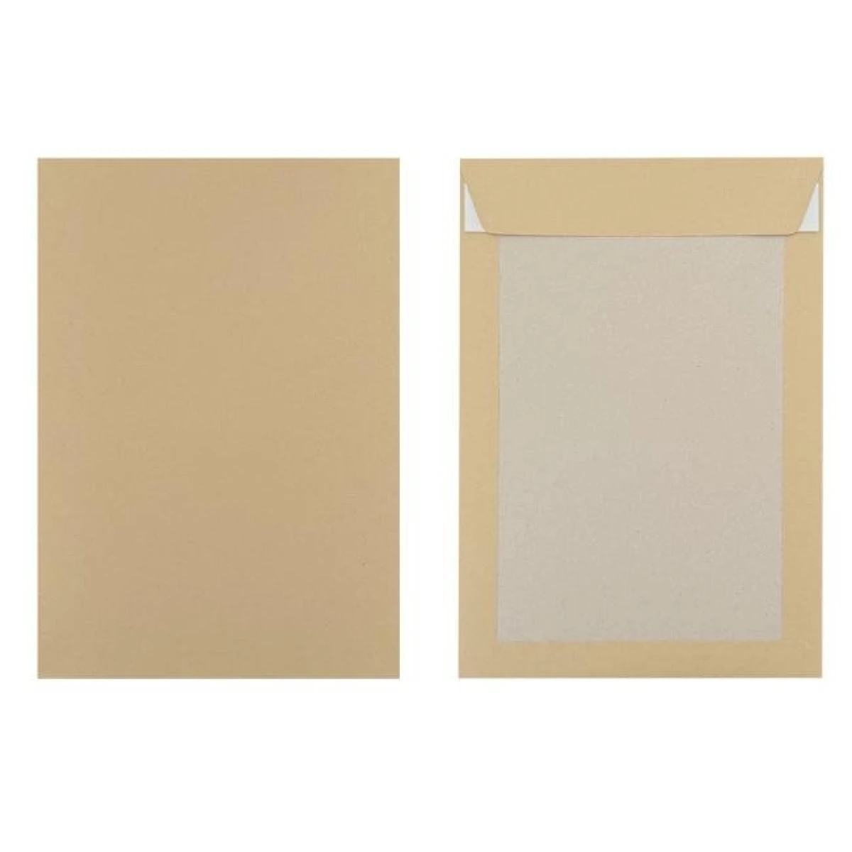 Poštové tašky B4 s páskou,s kartónovou zadnou stranou hnedé 