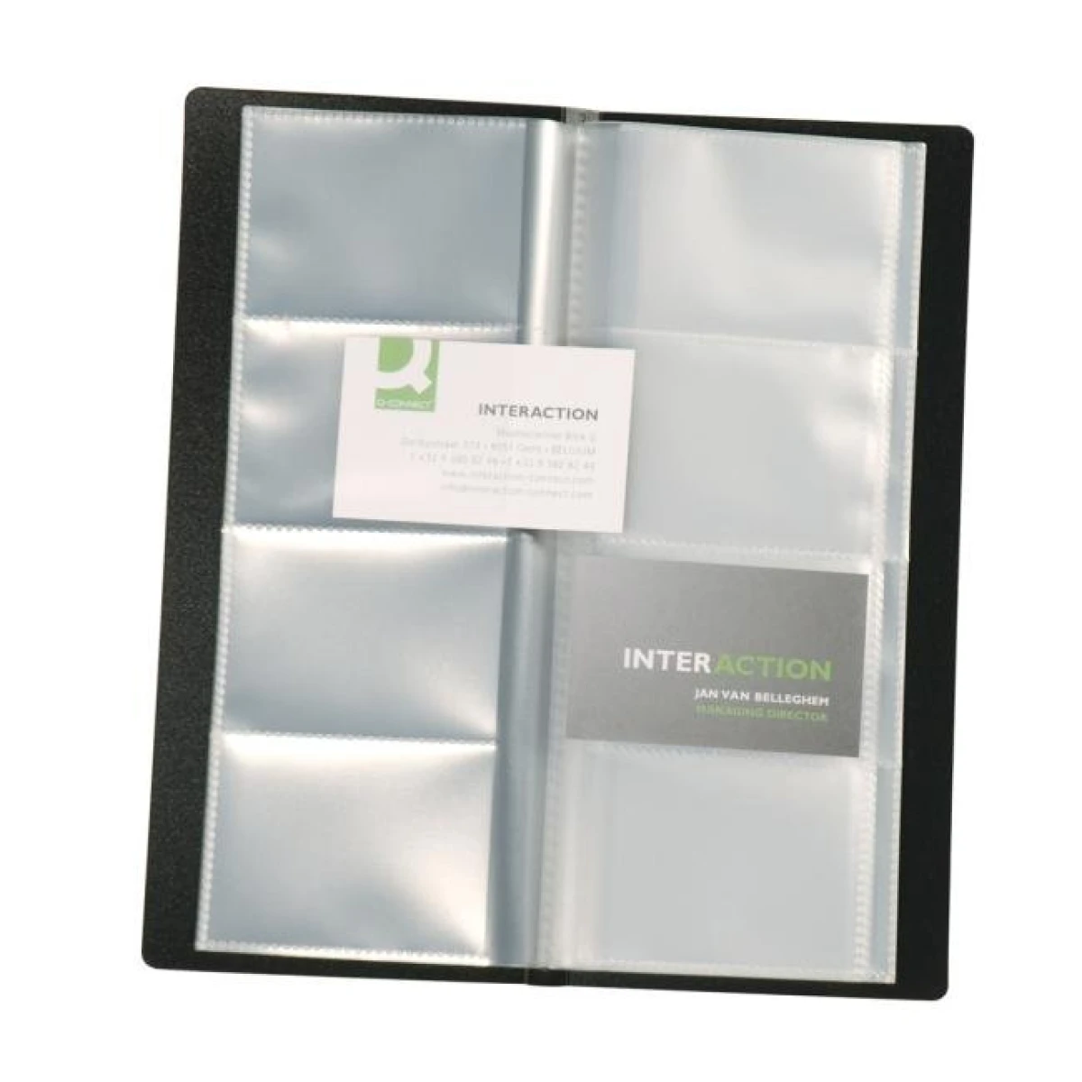 Vizitkár prenosný na 160 vizitiek Q-CONNECT čierny 