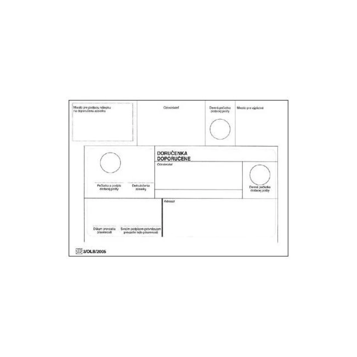 Poštová obálka B6 s doručenkou navlhčovacie 