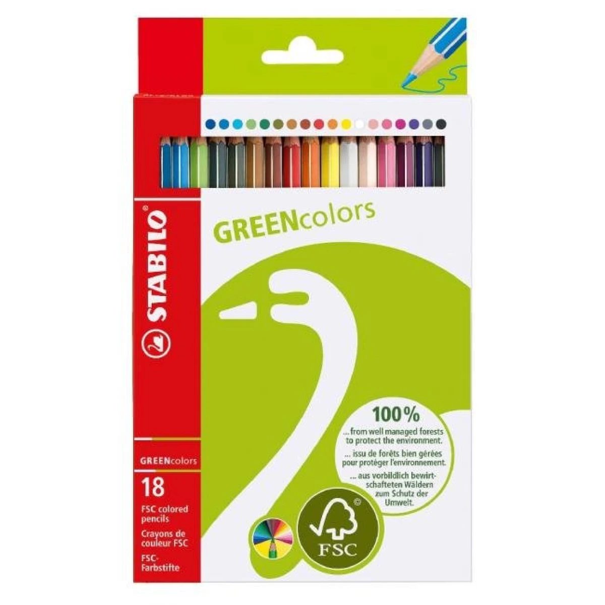 Farbičky STABILO GREENcolors 18ks 