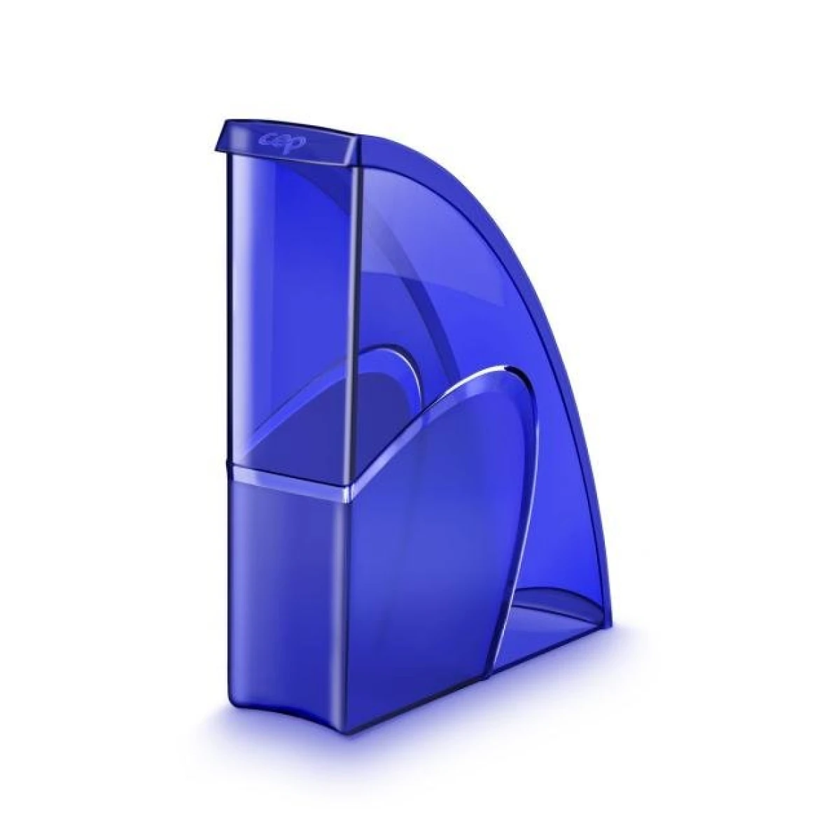 Stojan na časopisy Cep Happy transparentný modrý 