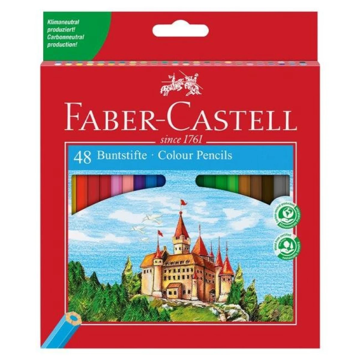 Farbičky Faber Castell drevené, 48 ks 