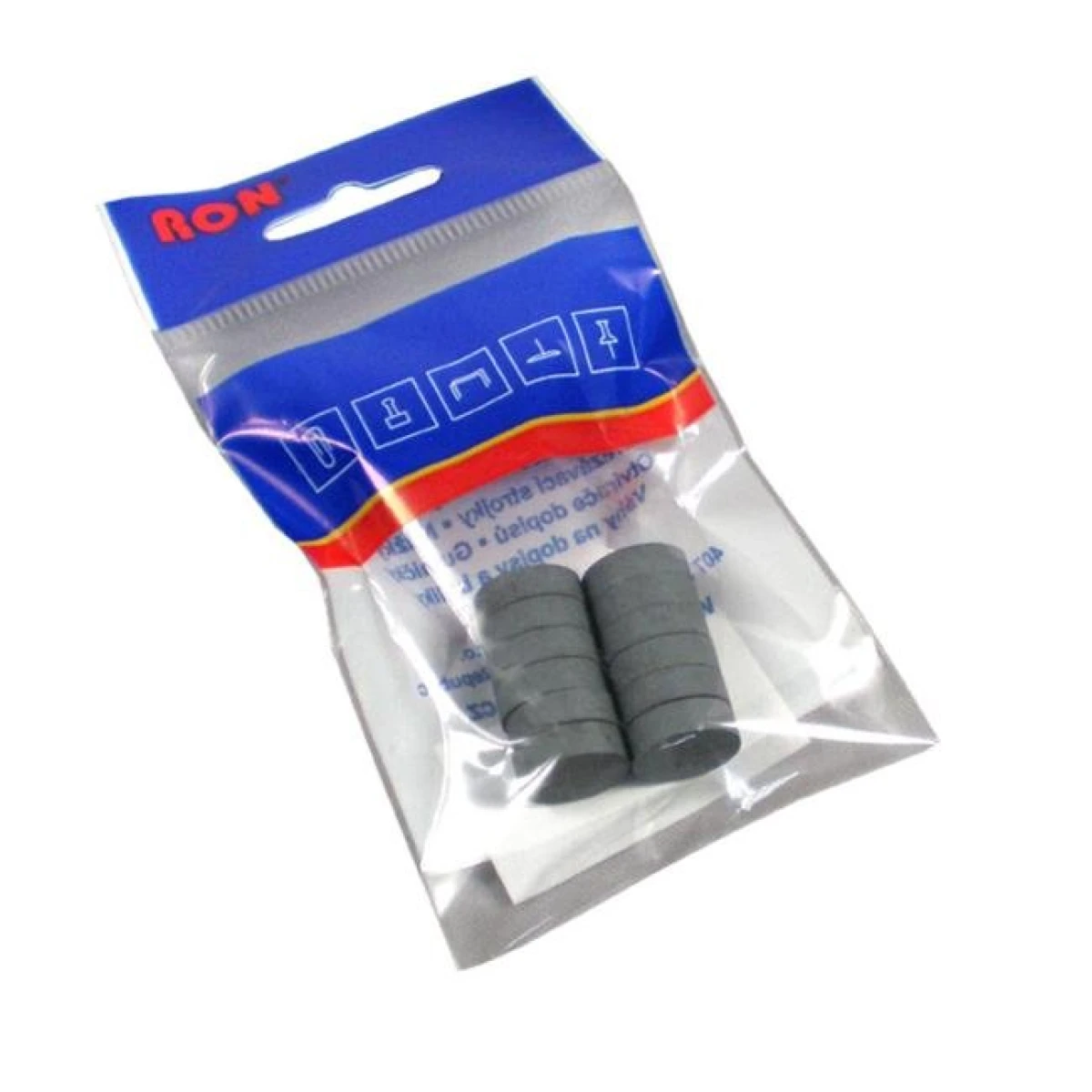 Magnety RON 16 mm čierne, 12ks 