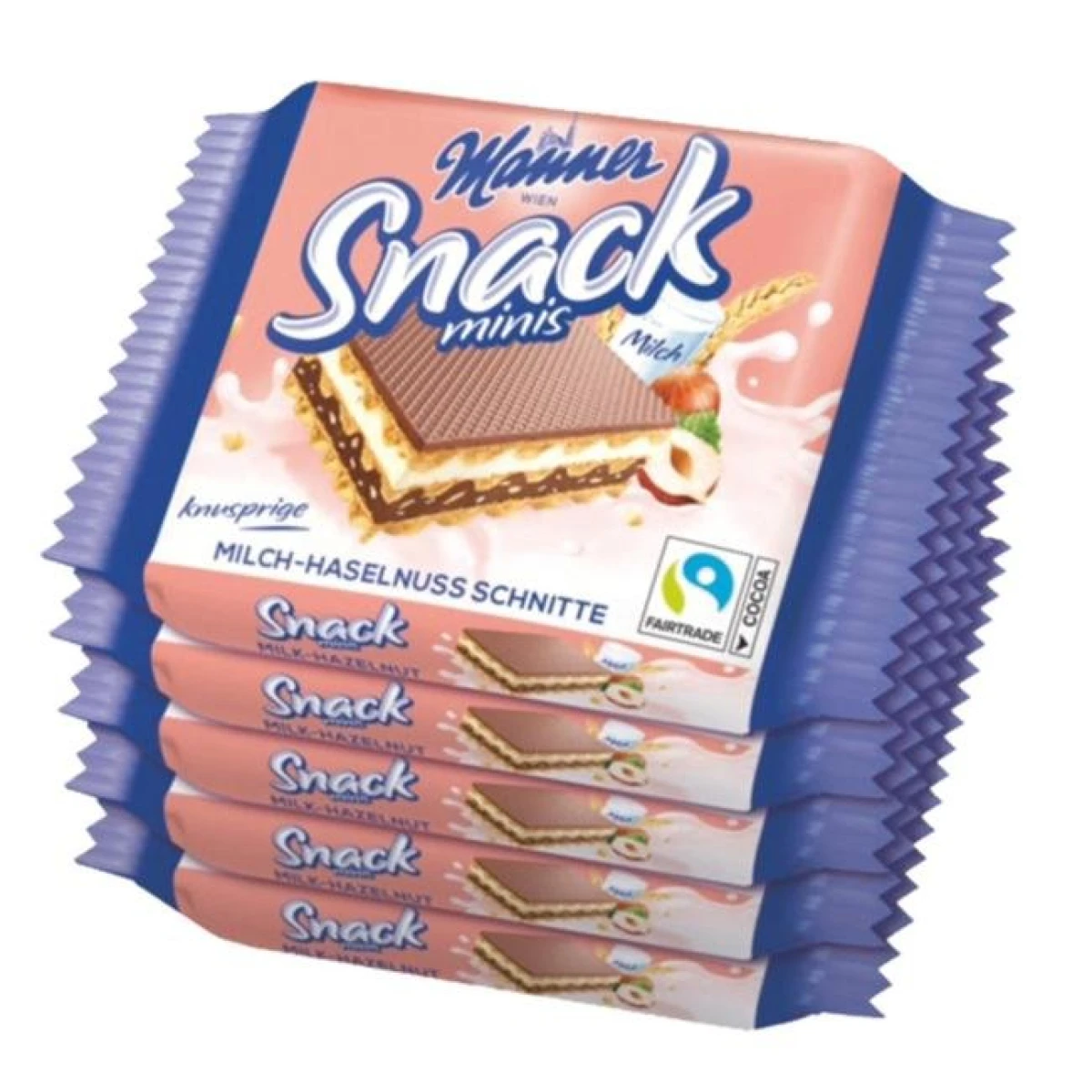 Oblátky Manner Snack Minis lieskovoorieškové 5 x 25 g 