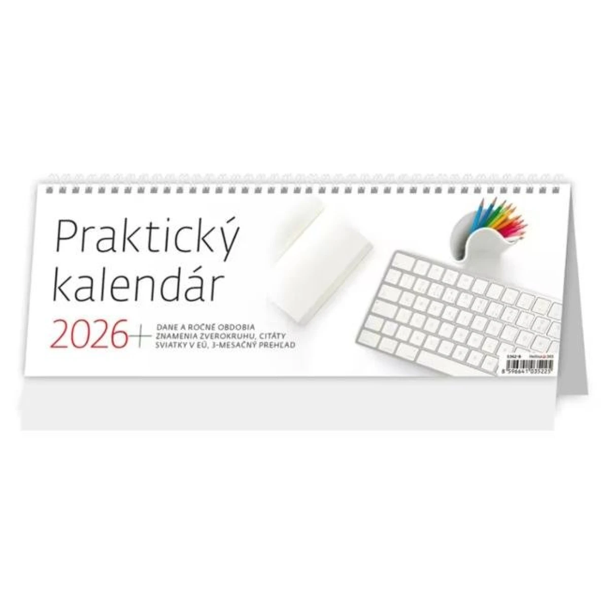 Stolový kalendár stĺpcový 33,6x12,1 cm - Praktický 2026 