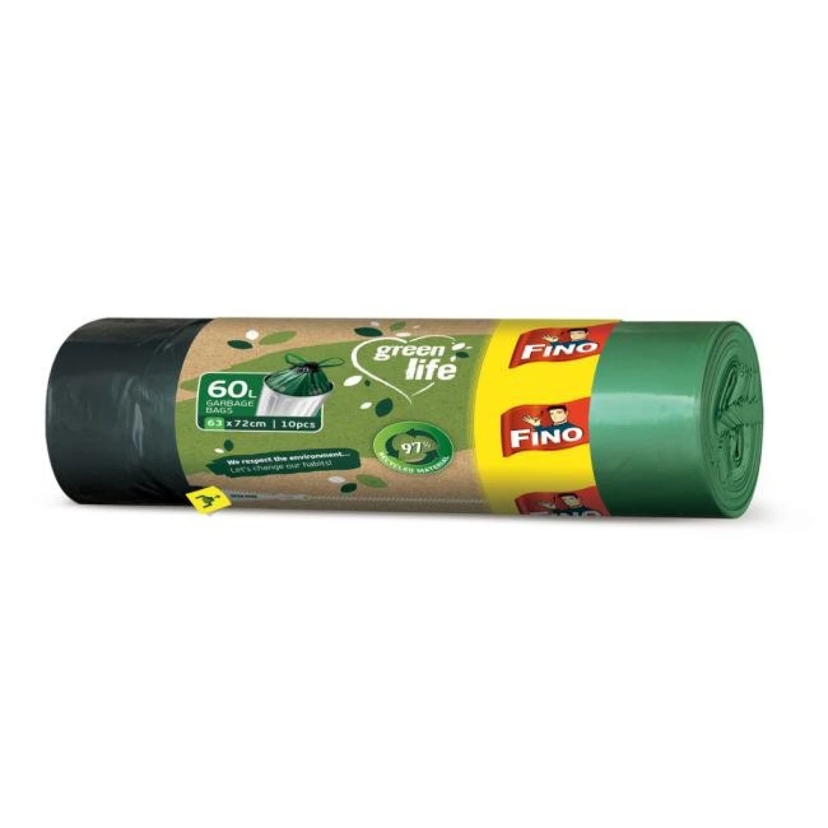Vrecia zaťahovacie FINO Green Life Easy 60 ℓ, 27 mic., 63 x 72 cm (10 ks) 