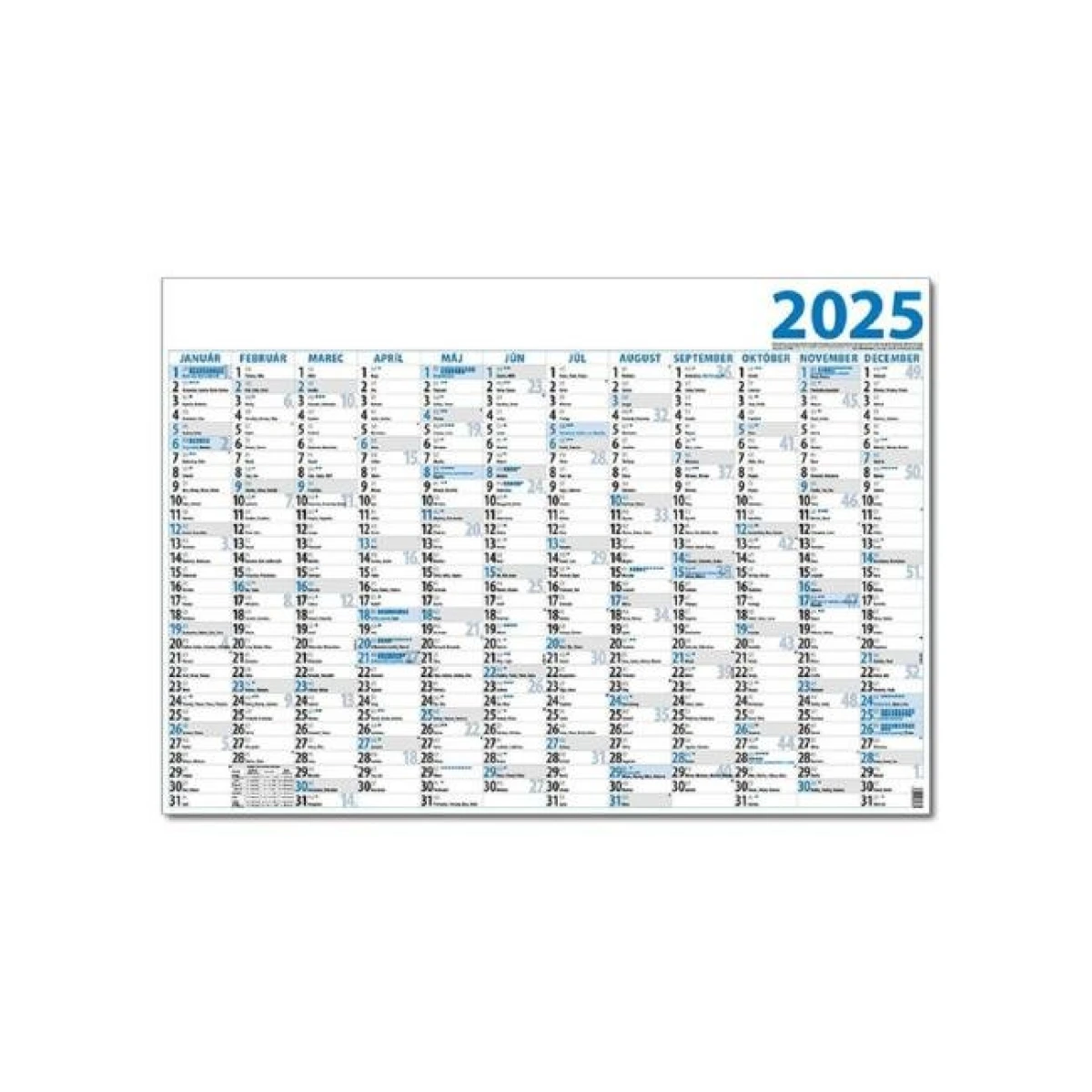 Plánovací kalendár 1-listový 86 x 60 cm 2026 