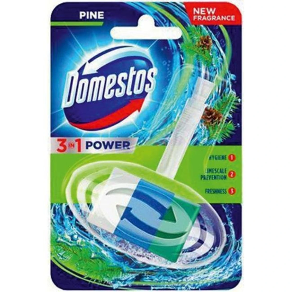 Domestos 3 in1 WC blok závesný tuhý Pine 35 g 