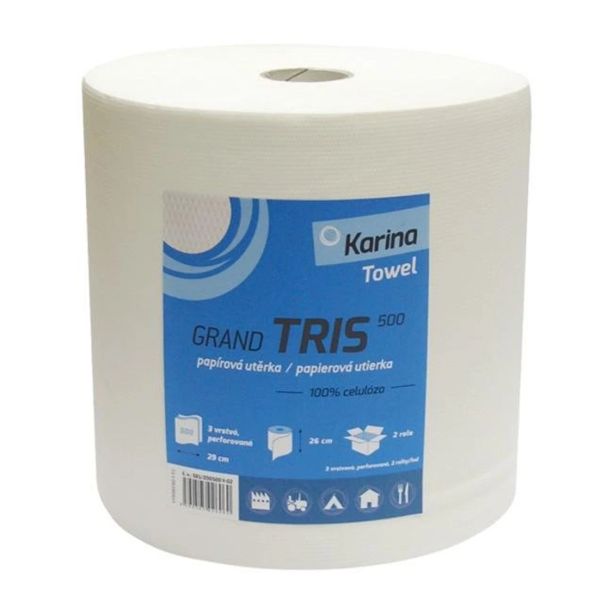 Priemyselné utierky v rolke TRIS, 147 m, 2 ks 