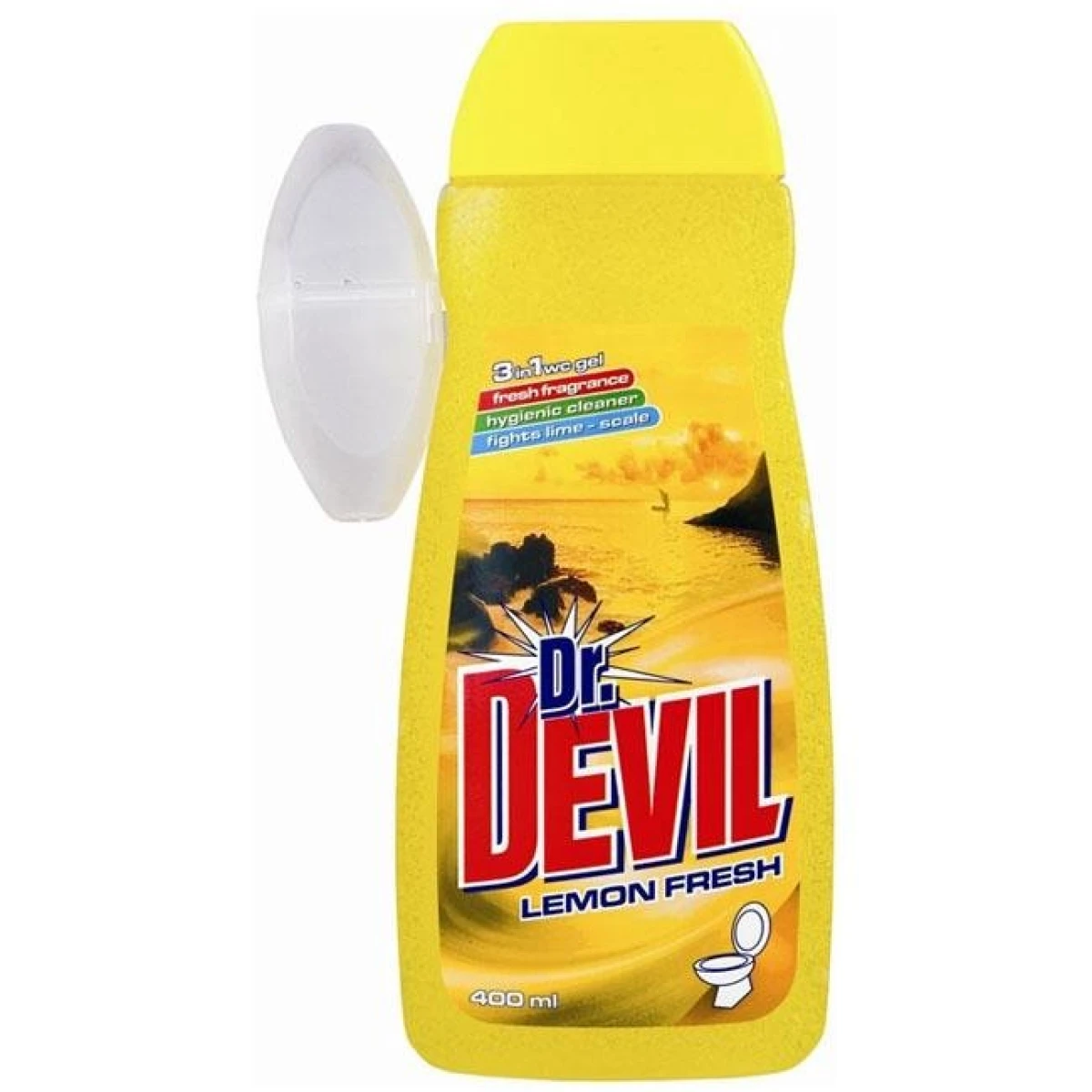 Dr.Devil WC závesný gél 400 ml Lemon Fresh 