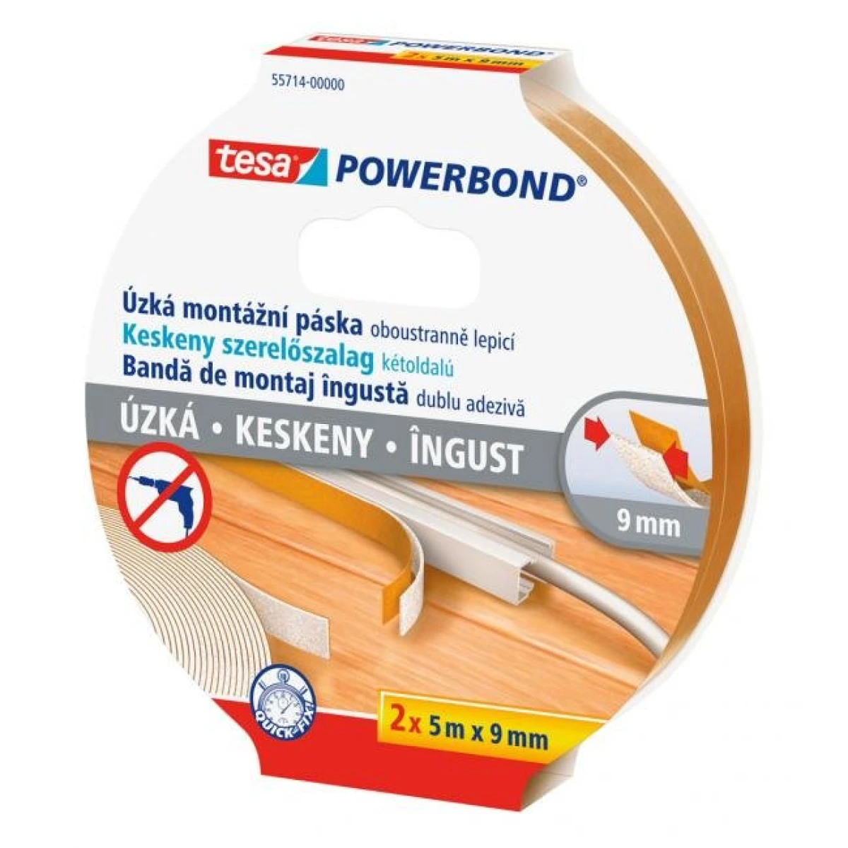 Montážna páska Tesa Powerbond 2x5mx9mm 