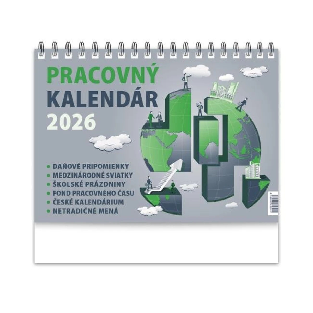 Stolový kalendár riadkový 21 x 15 cm - Pracovný malý 2026 