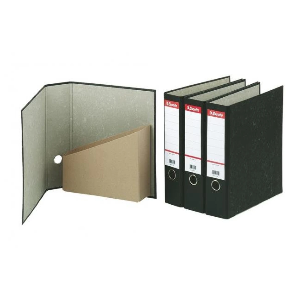 Zakladač Esselte Mramor archívny 8cm čierny 