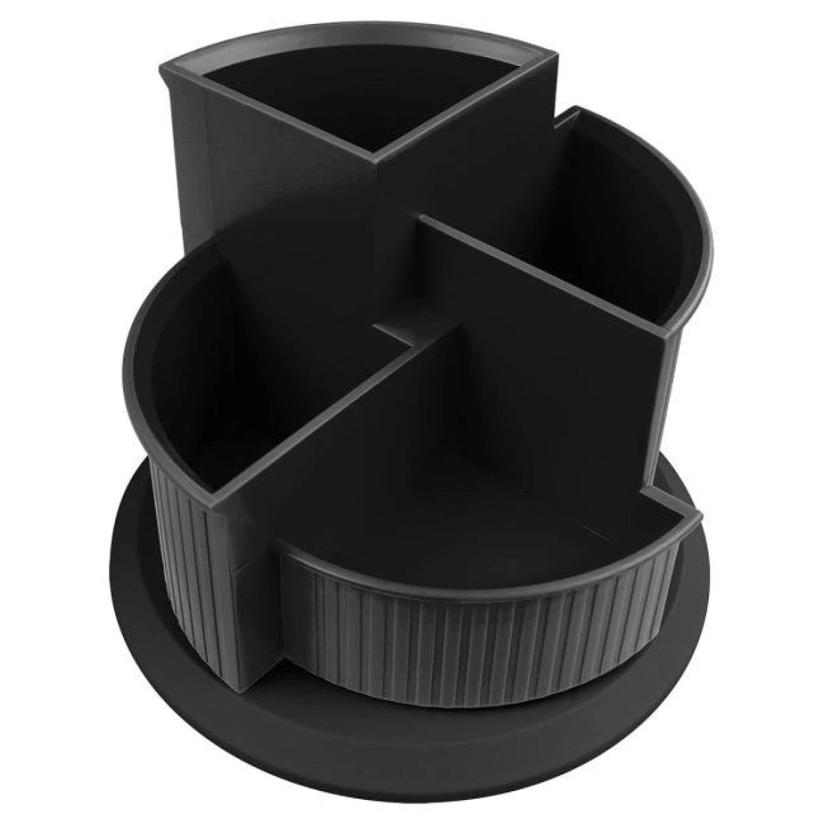 Rotačný štvordielny stojan Helit Linear čierny 