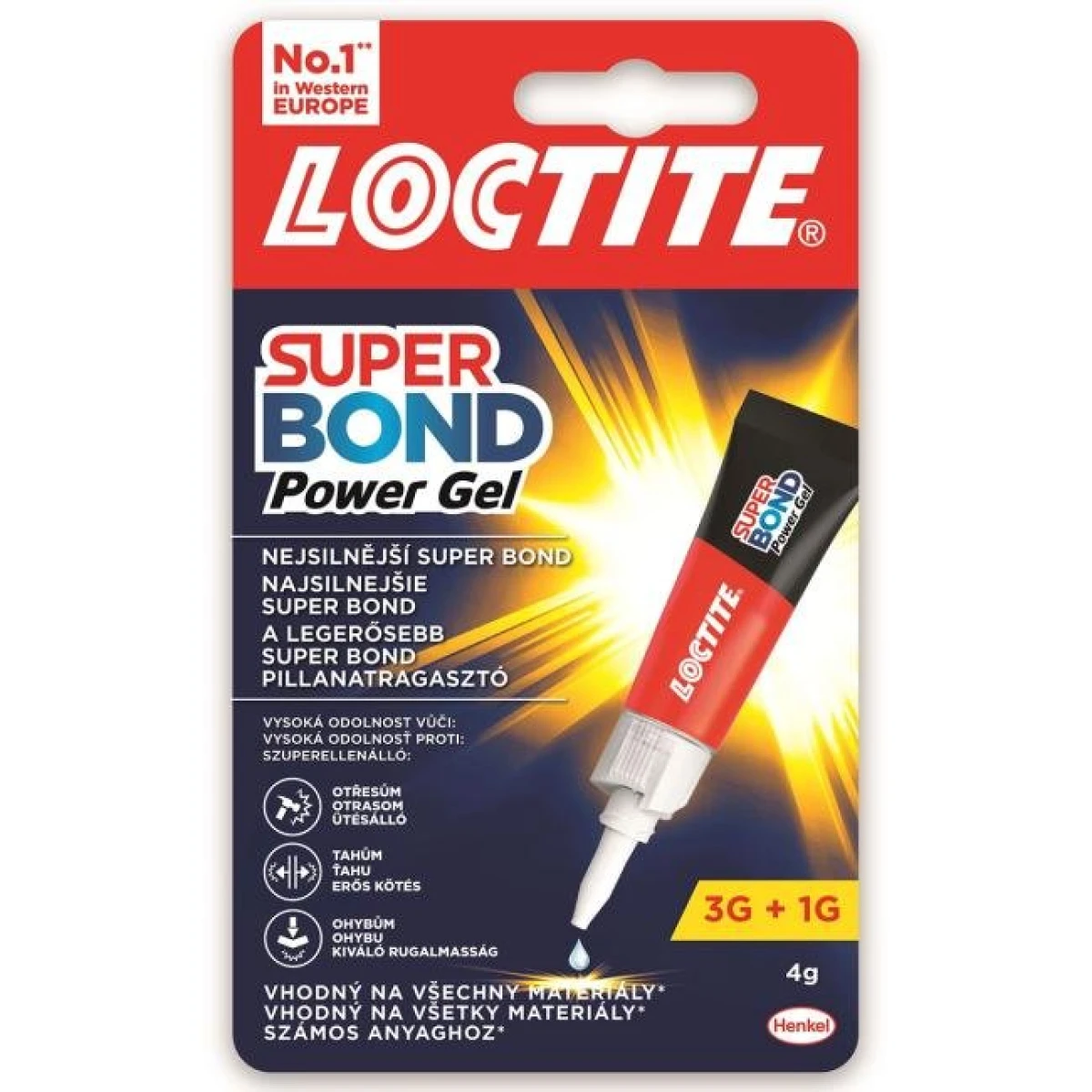 Sekundové lepidlo LOCTITE Super Bond Power Gel 4 g 