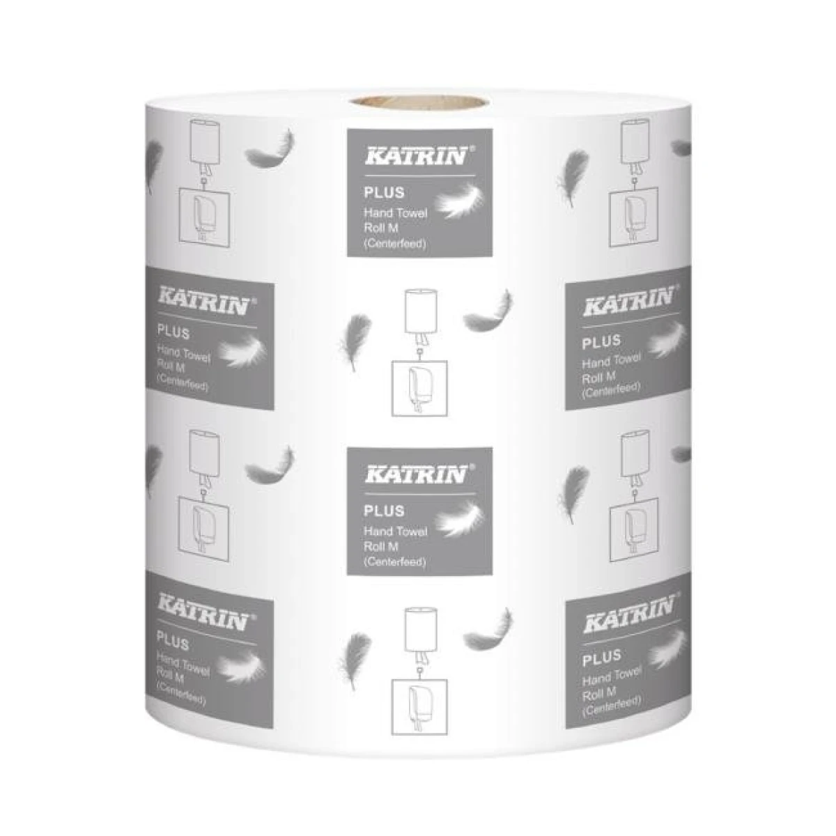 Papierové utierky v rolke 2-vrstvové KATRIN Plus M2, 100% celulóza, návin 90 m (6 ks) 