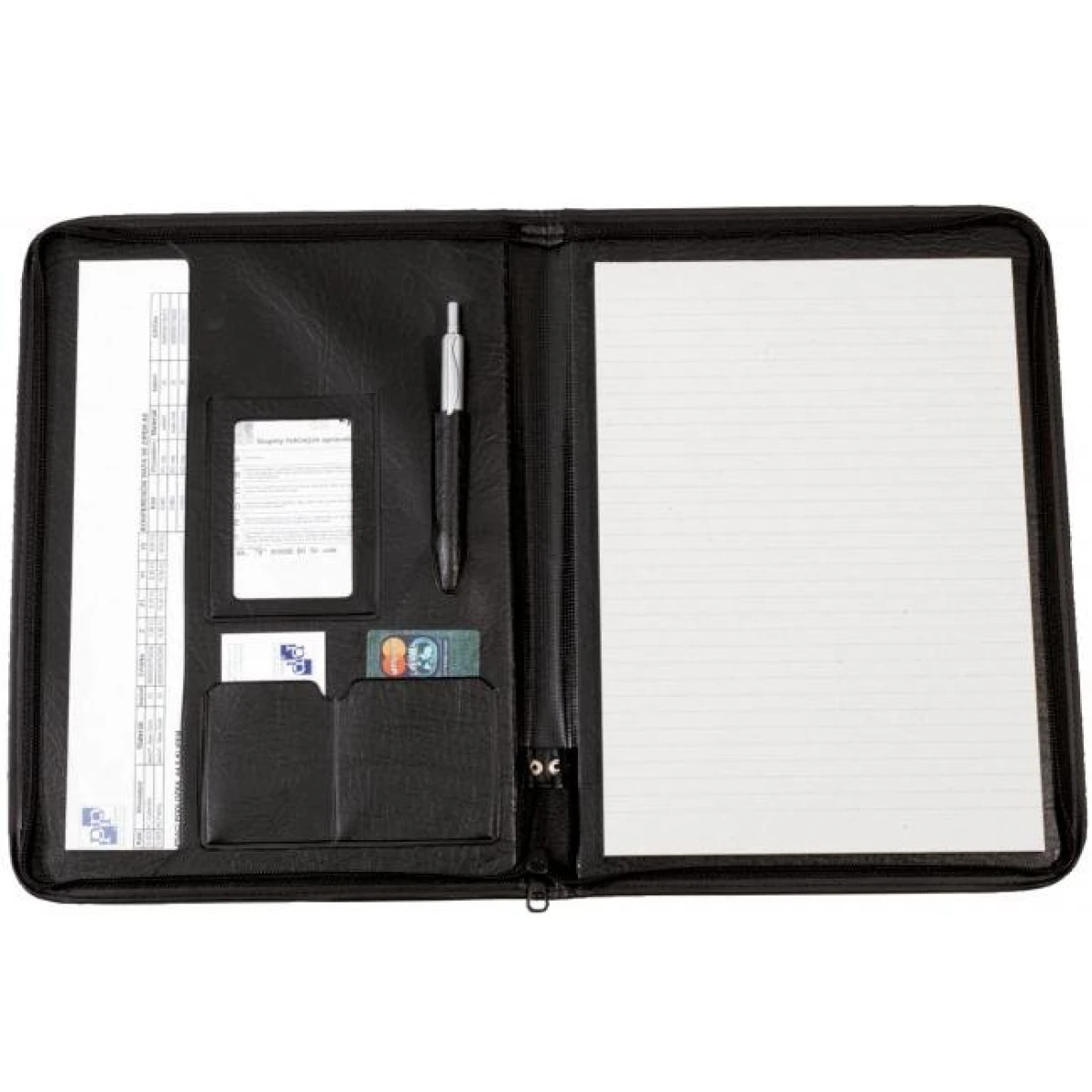 Konferenčná mapa A4 KARTON PP ASISTENT imitácia kože čierna 