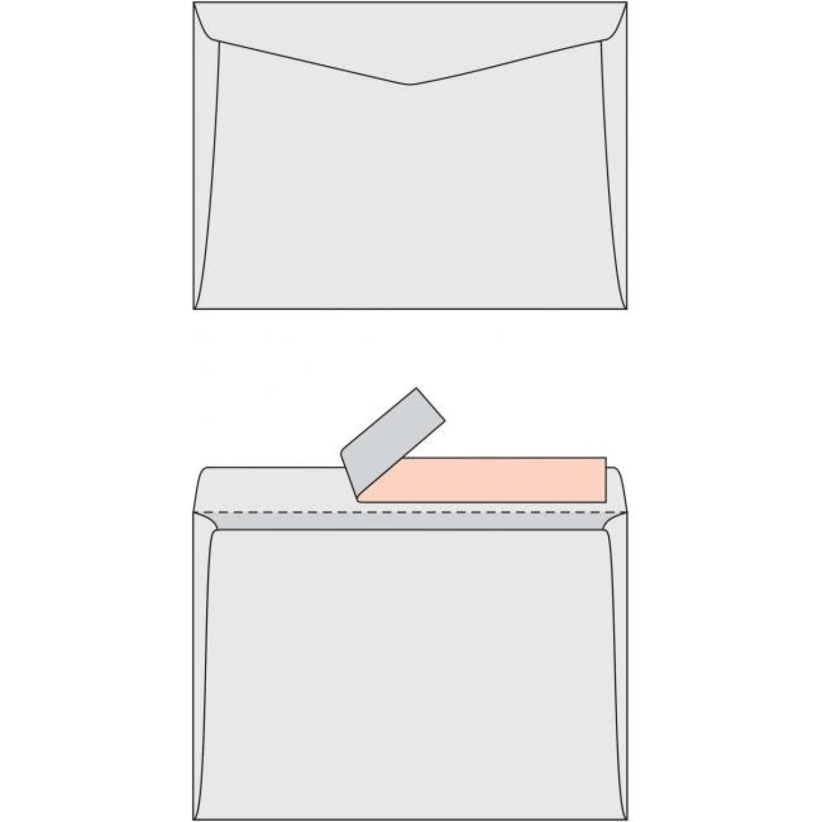 Poštové obálky C5 s páskou, 1000 ks 