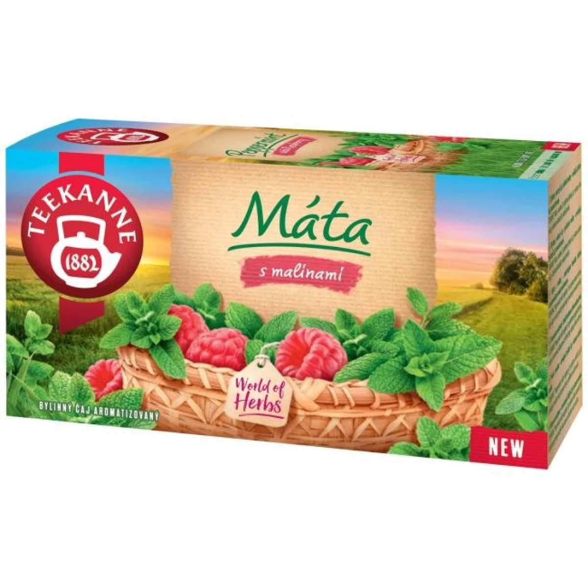 Čaj TEEKANNE Mäta s malinami 20 x 1,5g 
