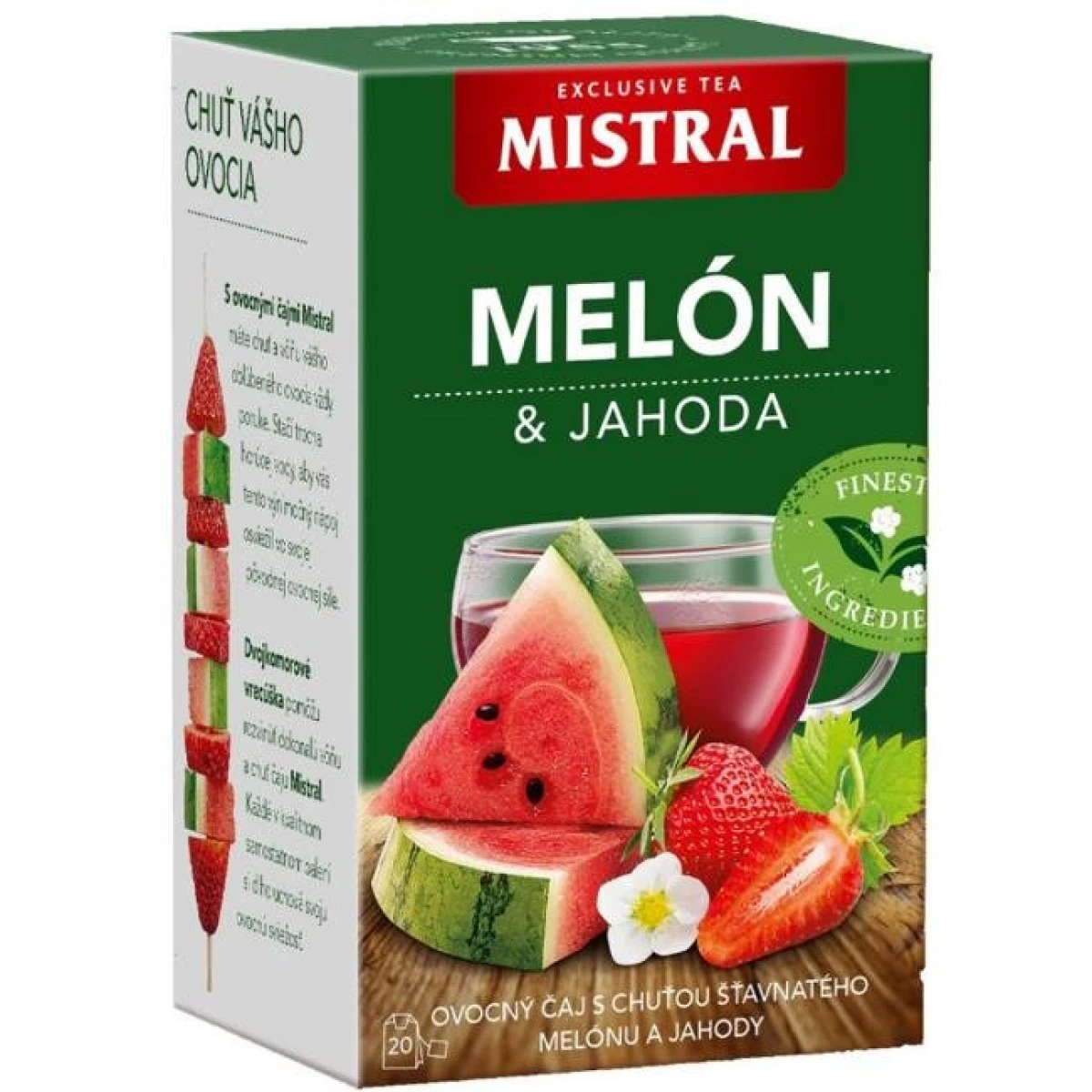 Čaj MISTRAL ovocný melón jahoda HB 40 g 