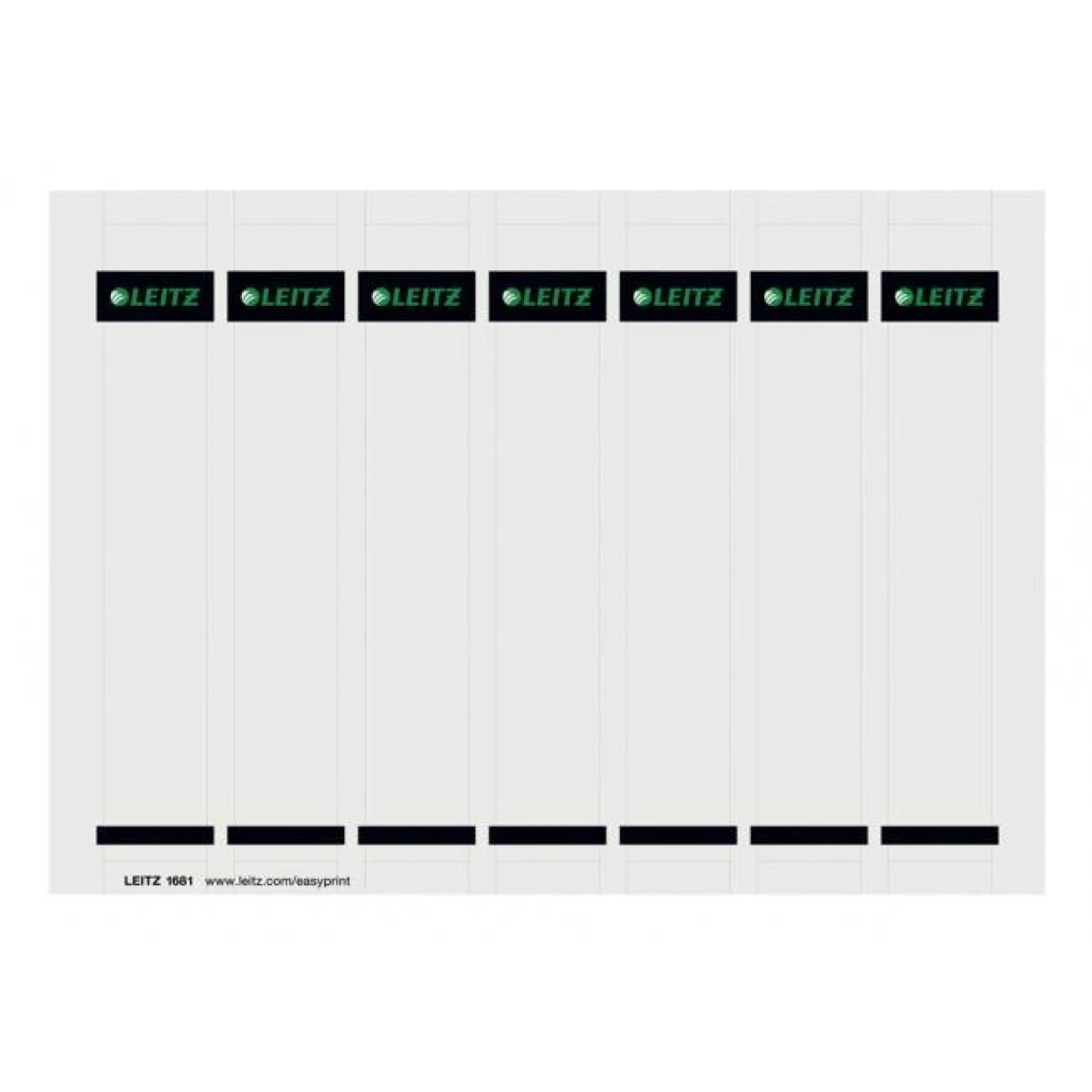 Chrbtové štítky potláčatelné pre zakladače Leitz 180° šírka chrbta 52 mm 