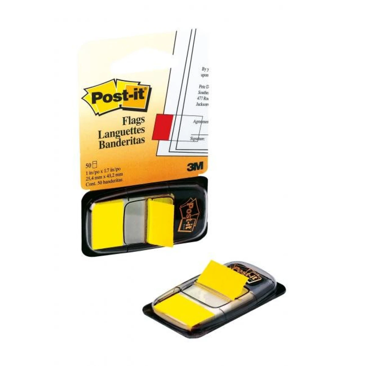 Záložky Post-it Index široké 25,4x43,2 žltá 