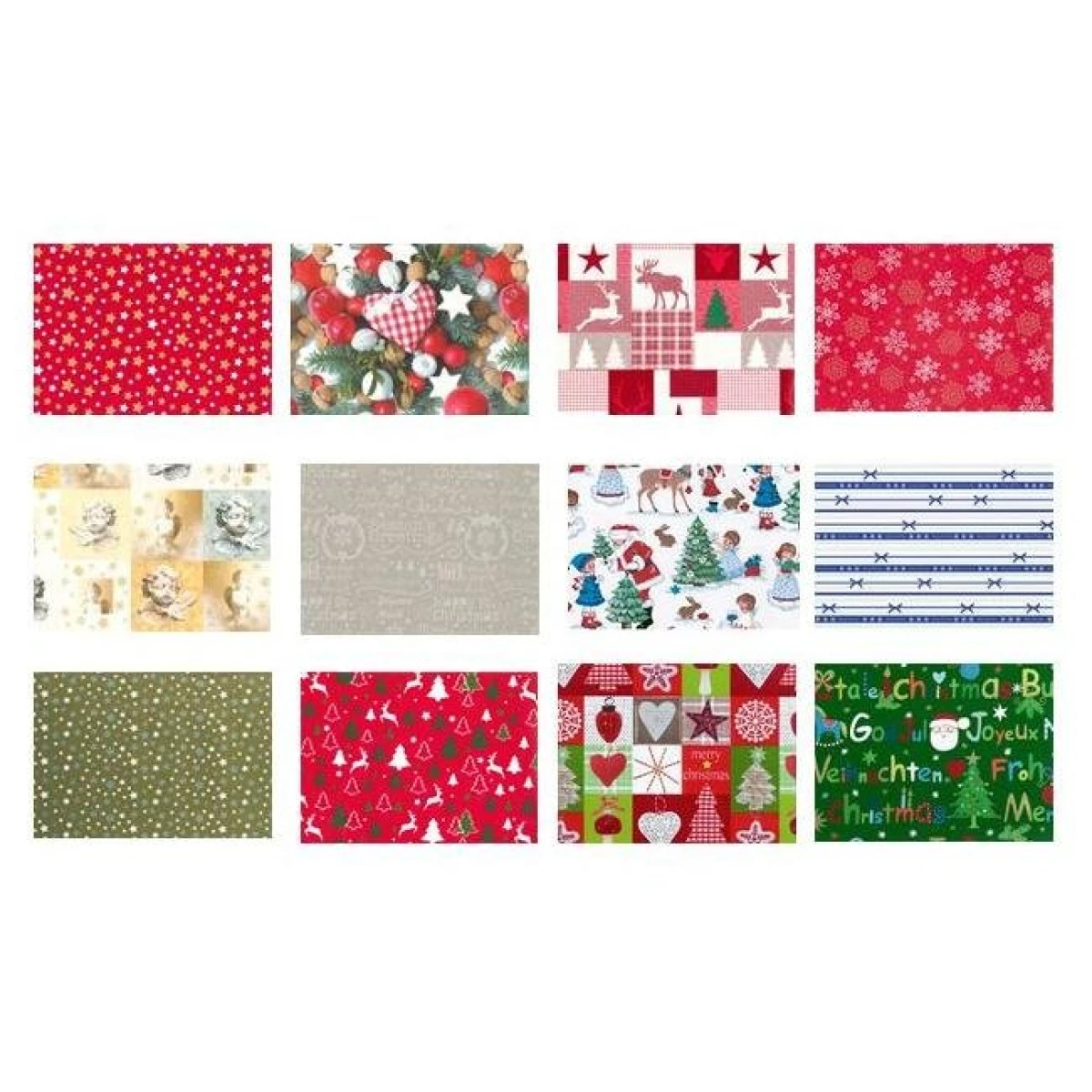 Vianočný baliaci papier, mix motívov 70cmx2m 