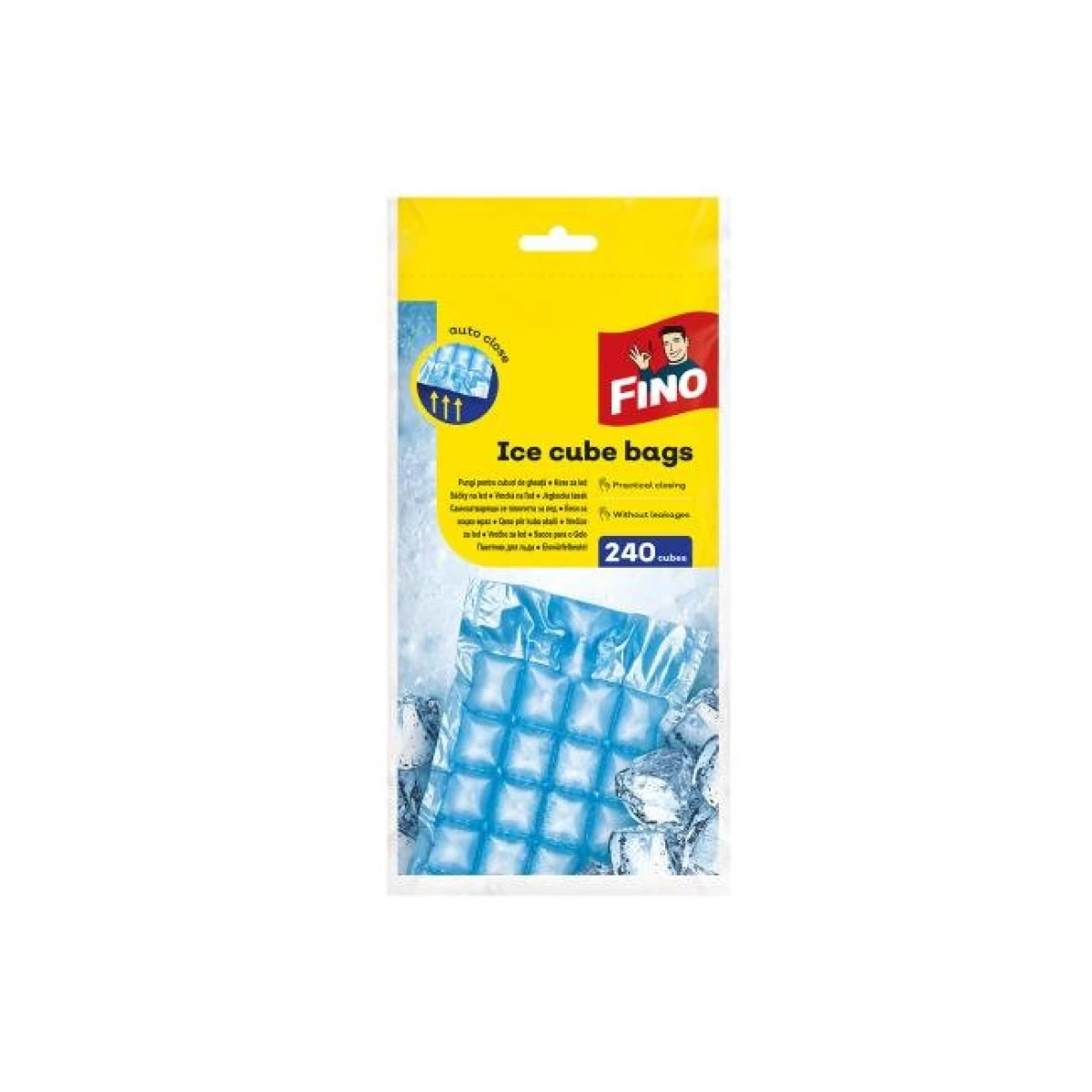 Vrecká na ľad Auto Close 25 mic. 240 ks kociek 