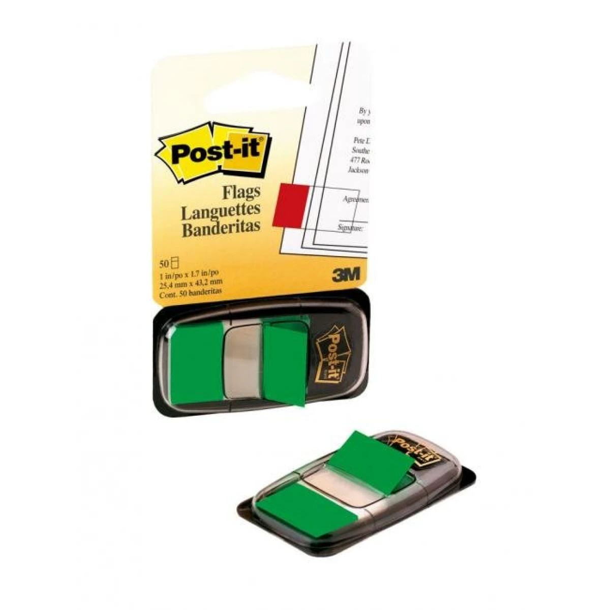 Záložky Post-it Index široké 25,4x43,2 zelená 
