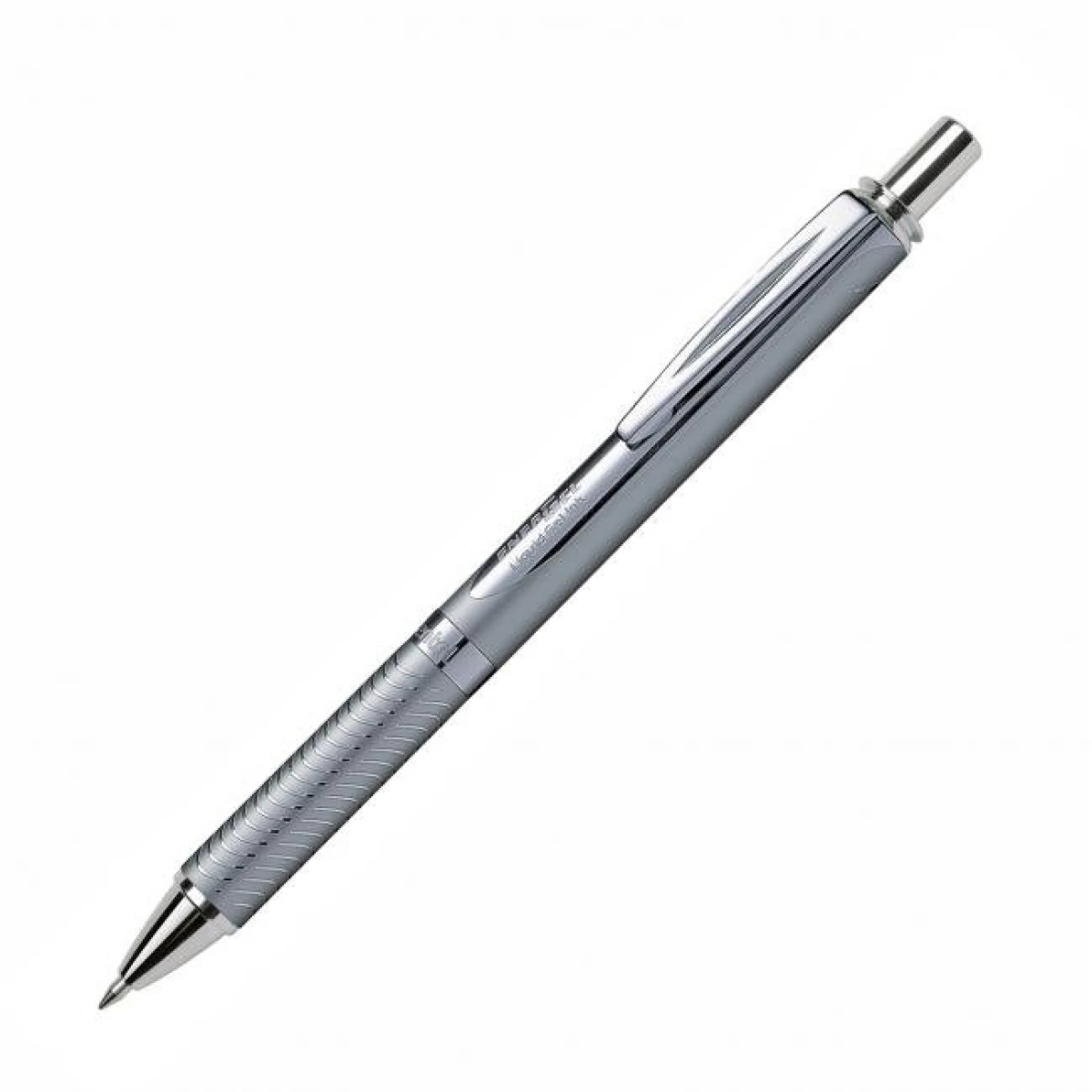 Gélový roller Pentel Energel Steel, strieborný 