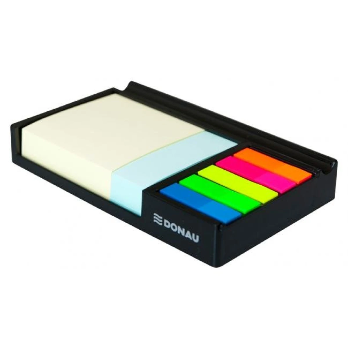 Stolový organizér so zásuvkou na poznámky a záložky DONAU, čierny 