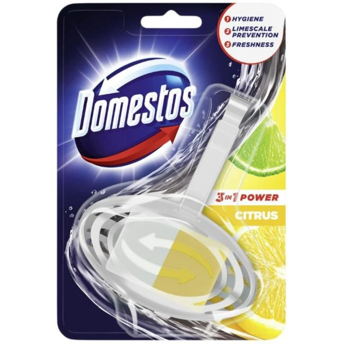 Domestos 3 in1 WC blok závesný tuhý Citrus 35 g 
