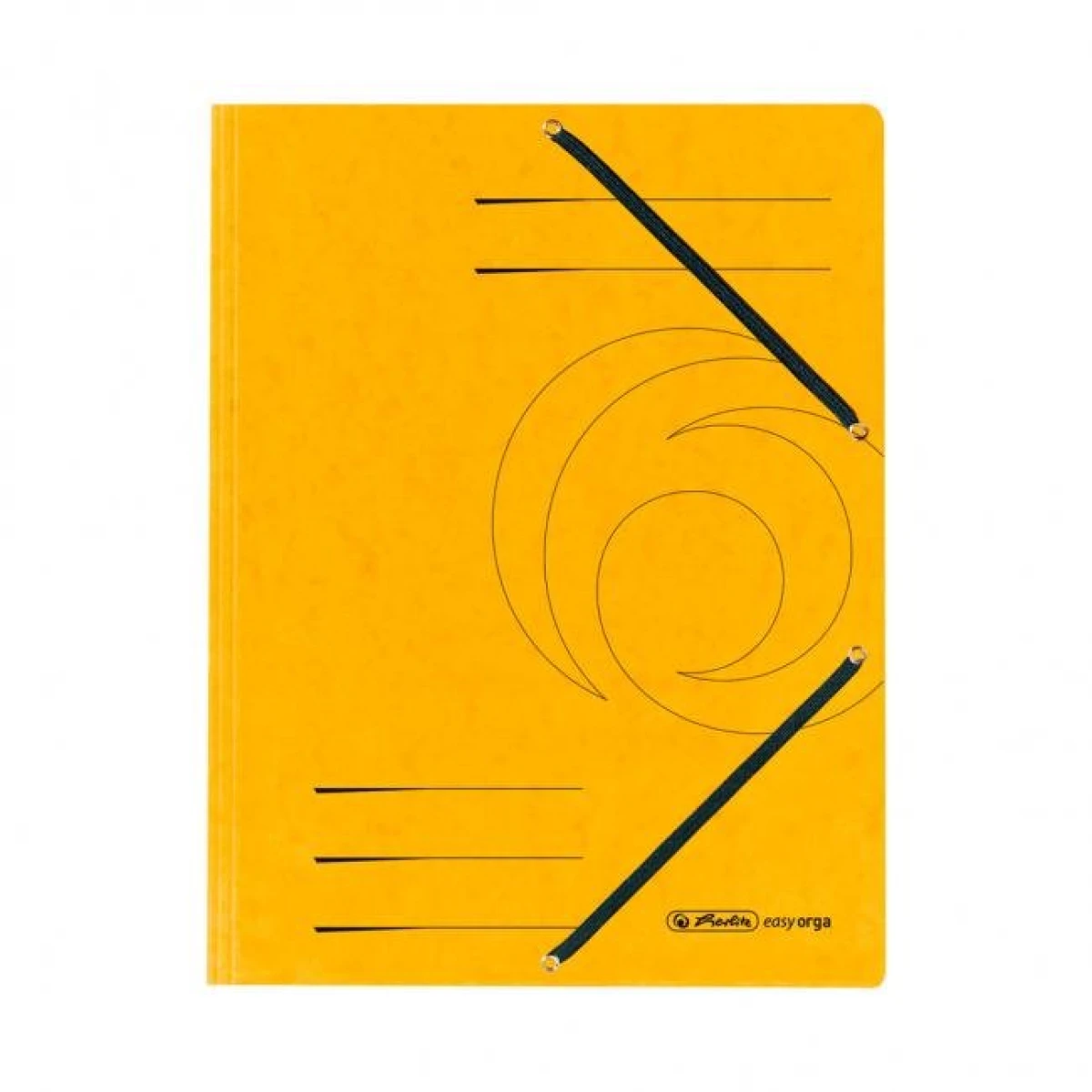 Prešpánový obal s gumičkou Herlitz žltý 