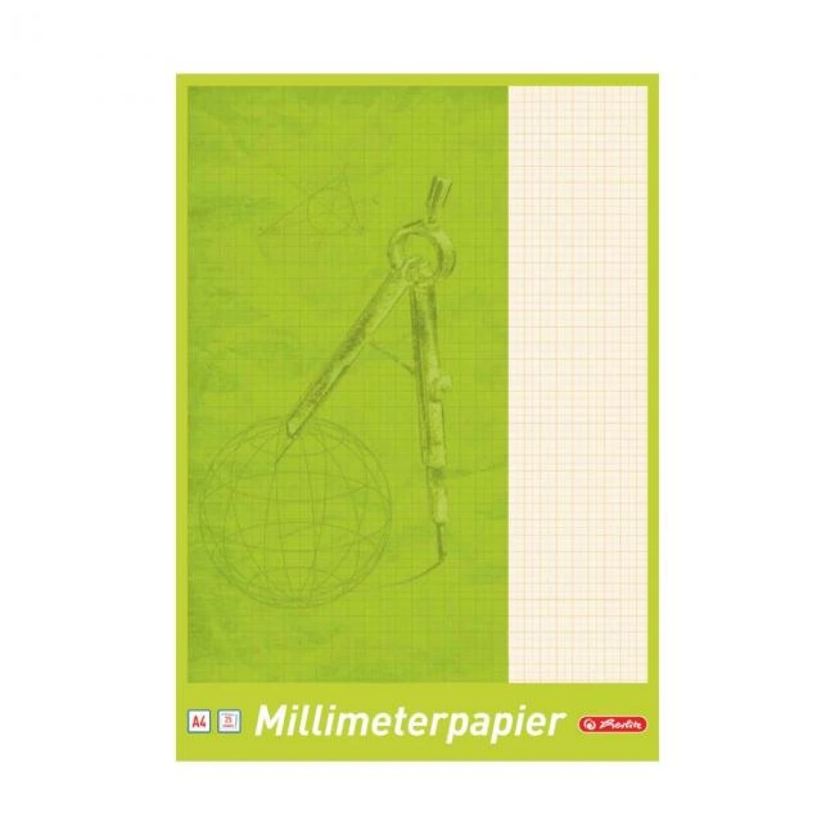 Milimetrový papier Herlitz, A4, 80 g, 25 listov 