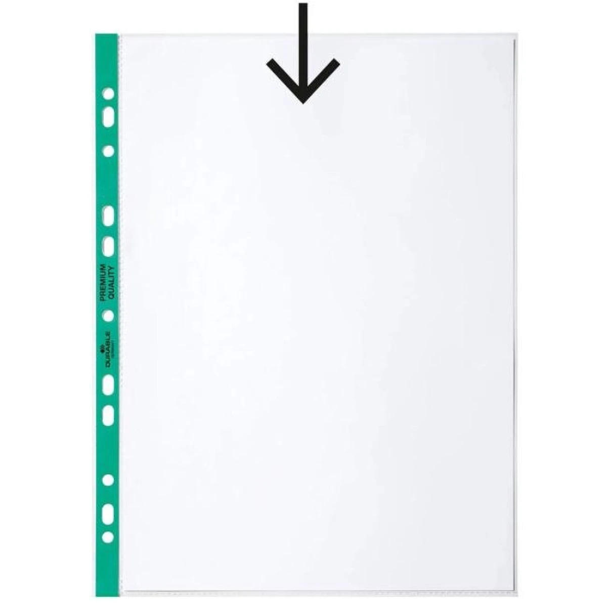 Euroobal DURABLE A4 90mic so zeleným okrajom 100ks 