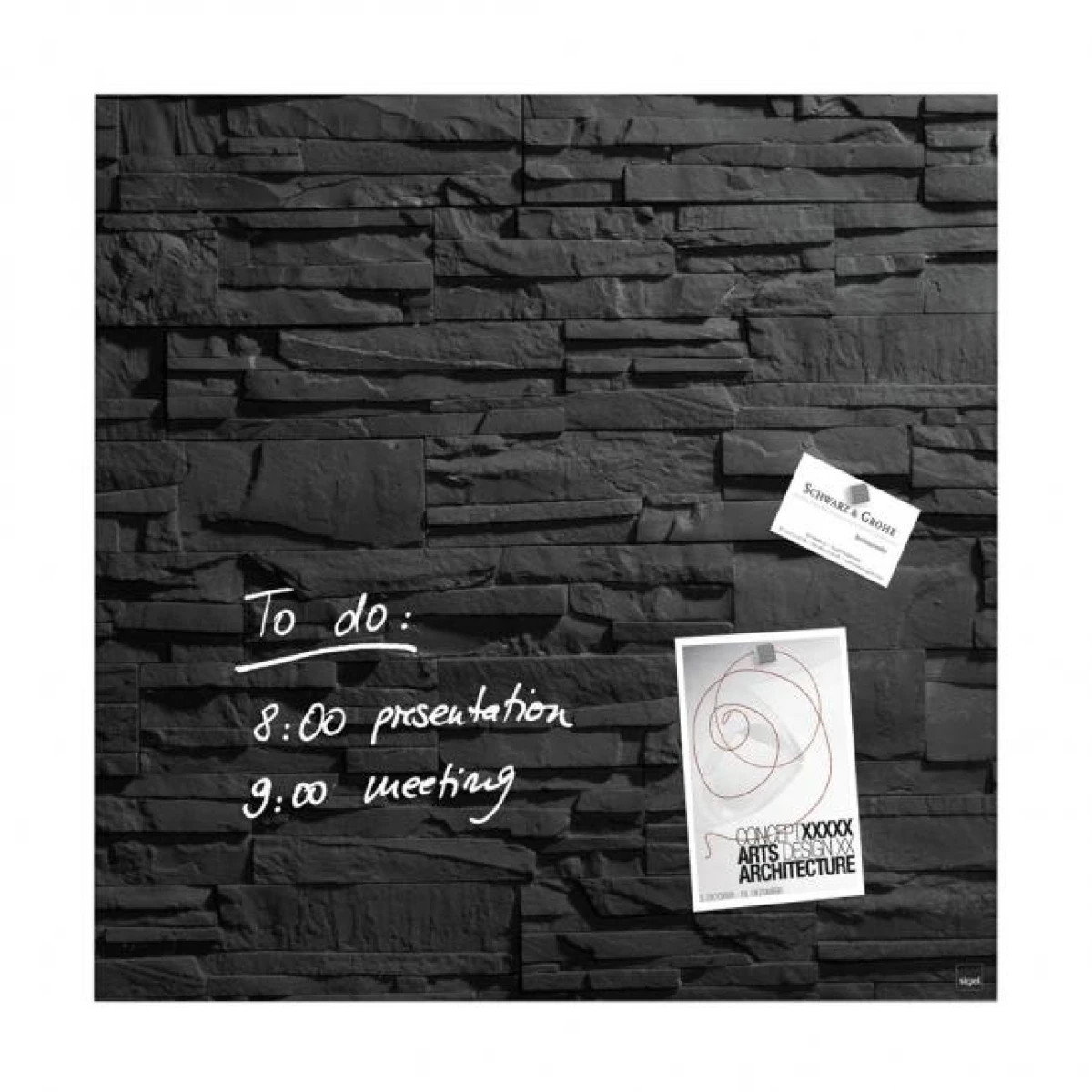 Sklenená tabuľa artverum 48x48cm bridlica 