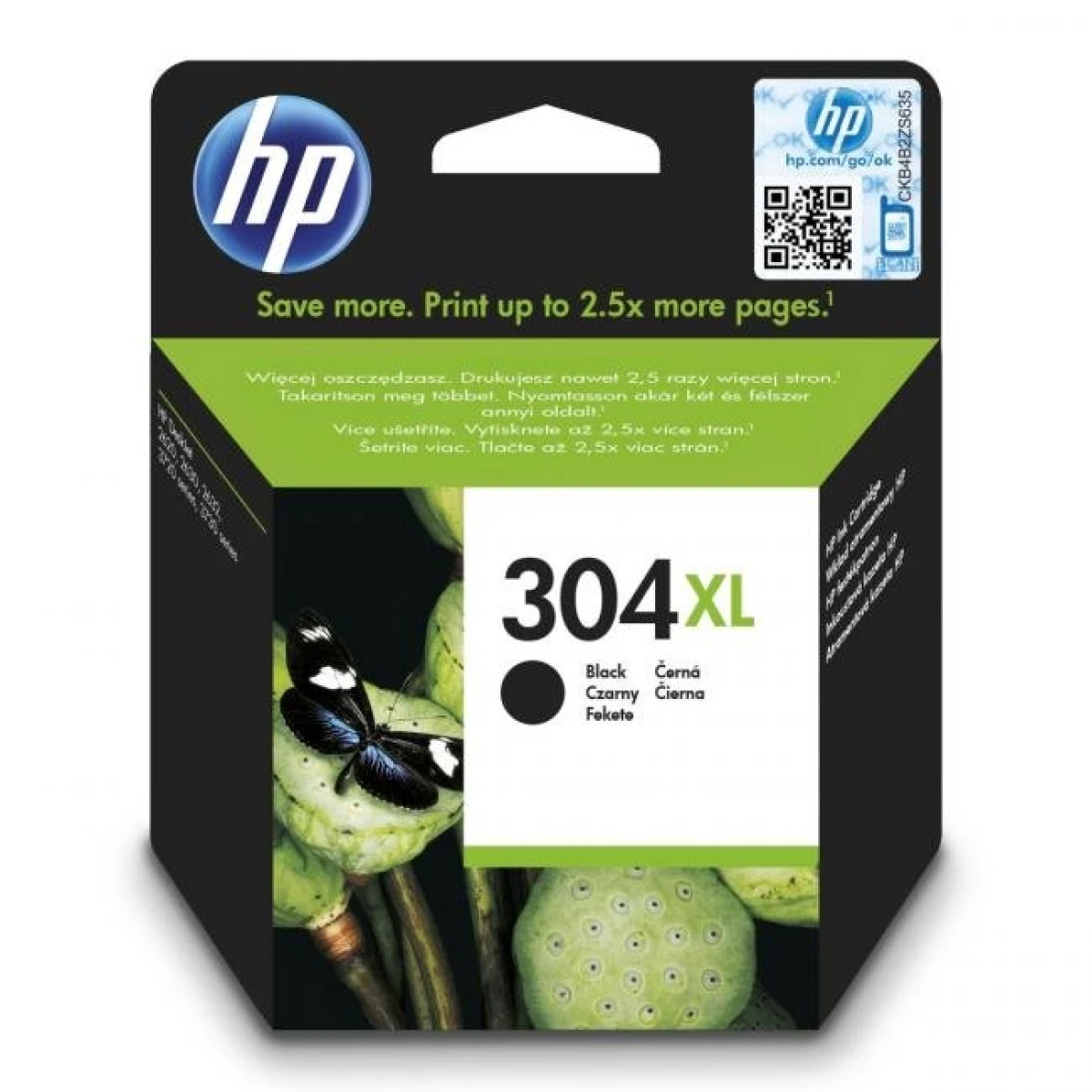 Atramentová náplň HP N9K08AE HP 304XL black XL (300 str.) pre DeskJet 2620/2630/3750/3760/3762