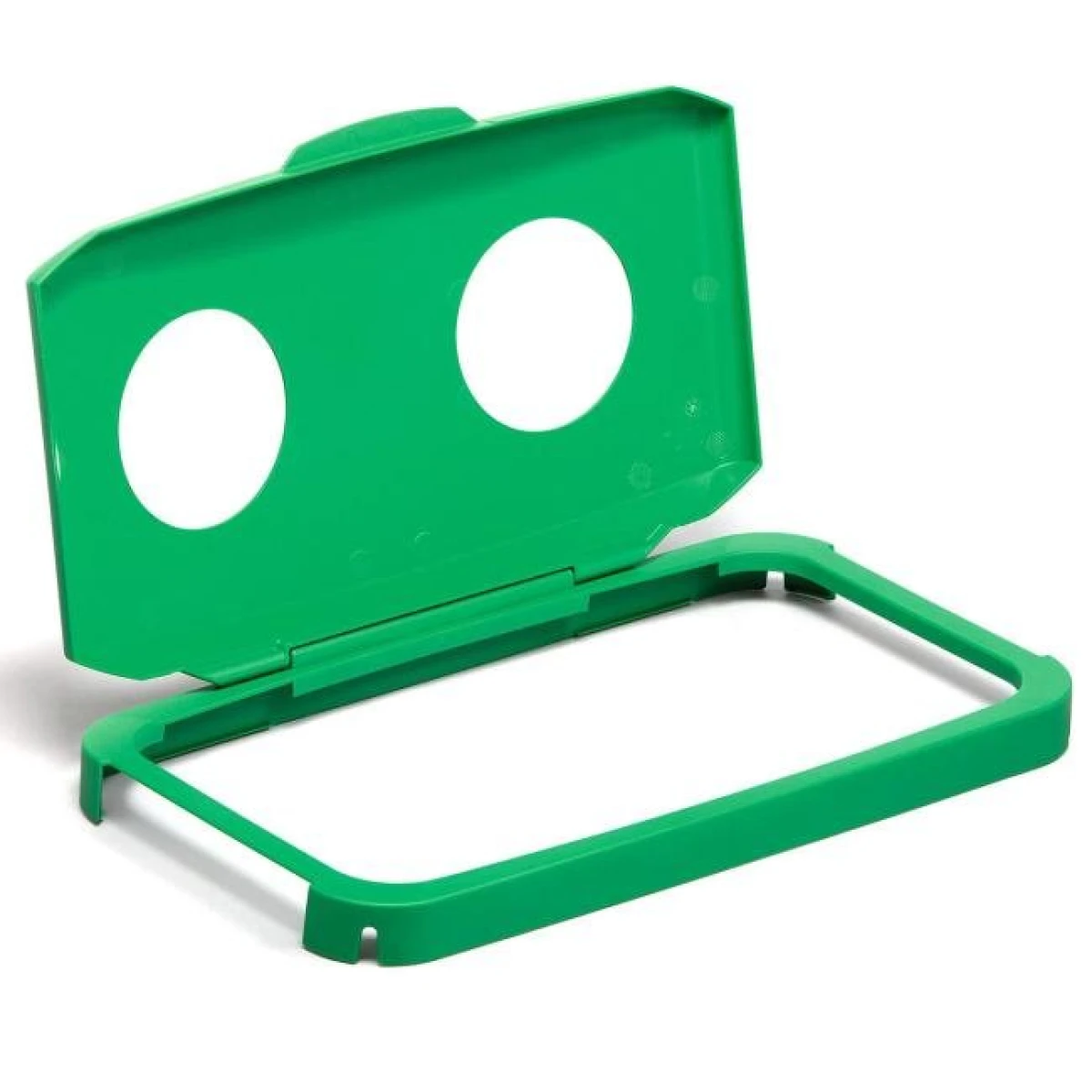 Výklopné veko s otvormi na fľaše na kôš DURABIN 60 zelené 