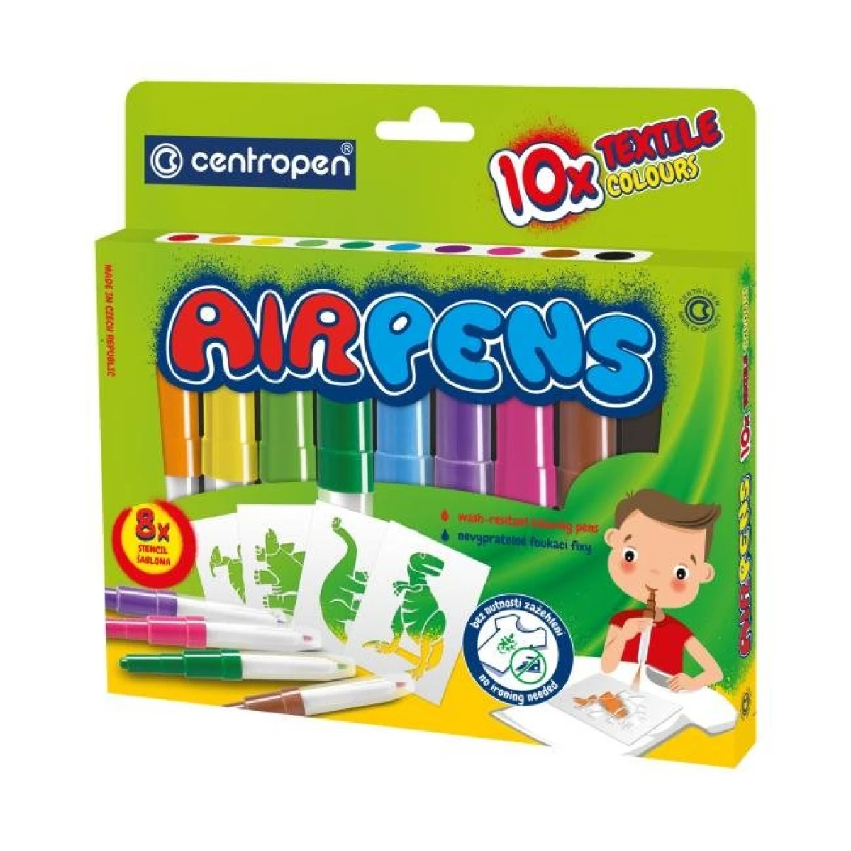 Fúkacie fixky na textil Centropen 10f 