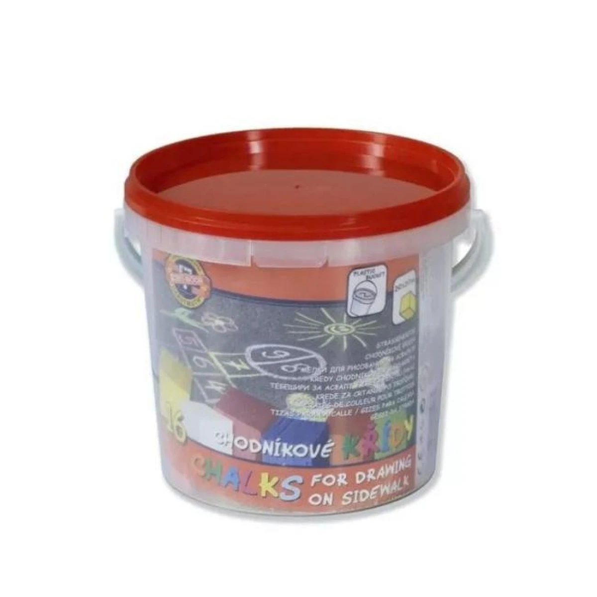 Kriedy chodníkové Koh-I-Noor, vedierko 16 ks, 6 farieb 