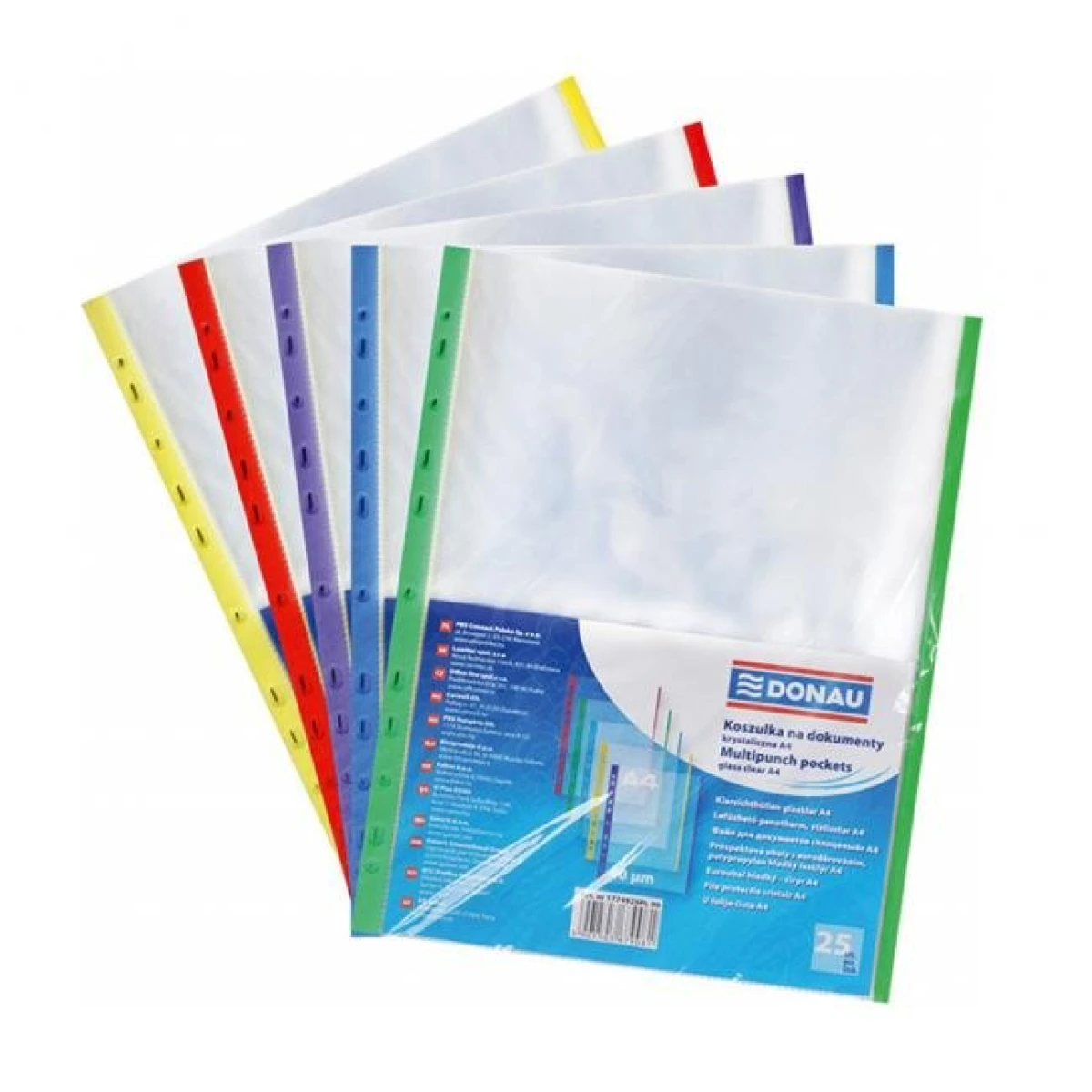 Euroobal DONAU A4 40mic s okrajom v jednej farbe z 5 možností 