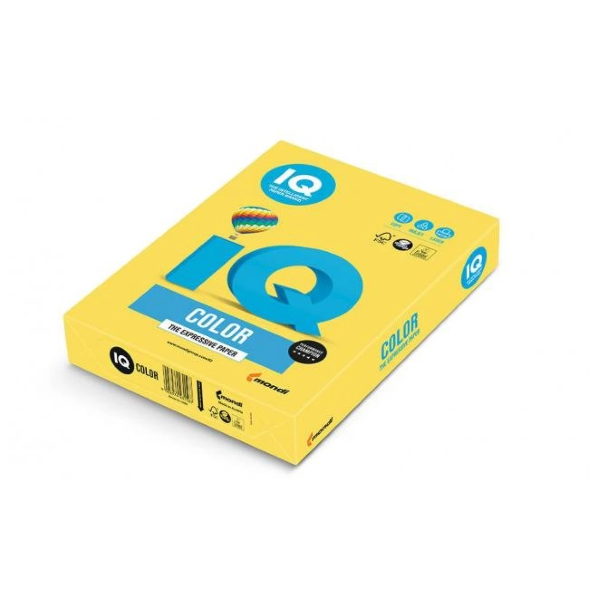 Farebný papier IQ color kanárikovožltý CY39, A4, 80g 