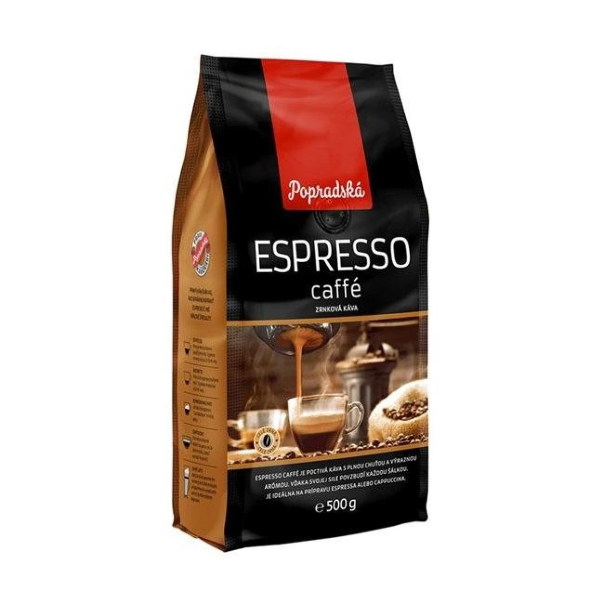 Káva Popradská ESPRESSO caffé zrnková 500g BOP 