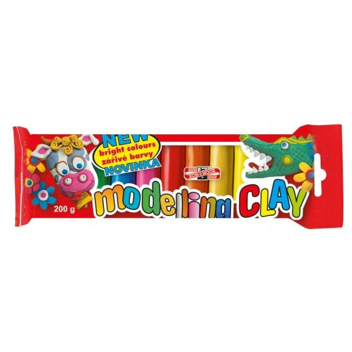 Školská plastelína 200g 10-farebná 