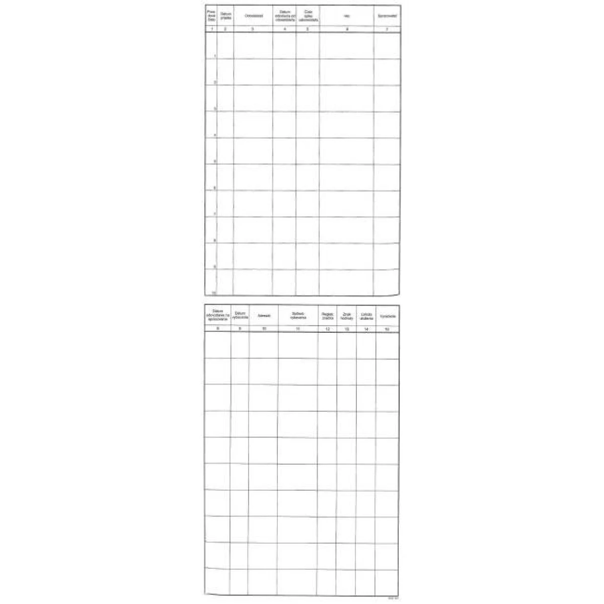 Registratúrny denník, tvrdá väzba, A4, 96 listov 