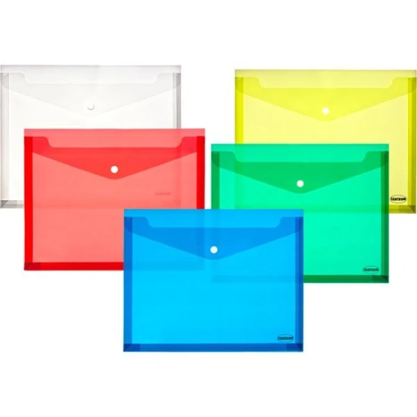 Plastový obal A4 s cvočkom mix farieb rozšírený 