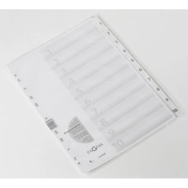 Kartónový rozraďovač PAGNA 10-dielny biely 