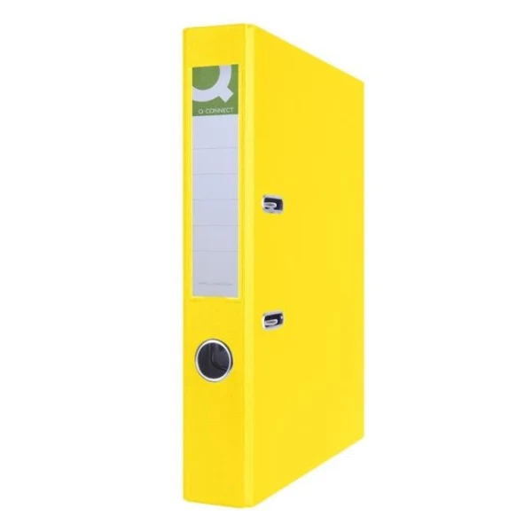 Zakladač pákový Q-CONNECT poloplastový 5cm žltý 