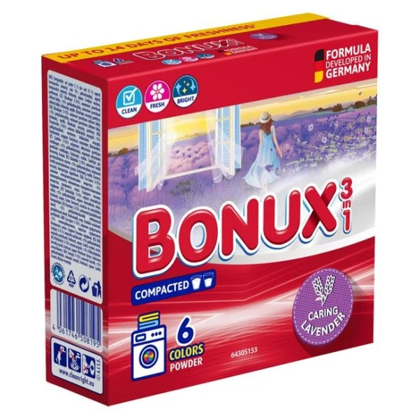 Bonux prací prášok Color Lavender, 6 PD 